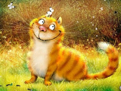 Рыжик и бабочки