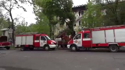 Мариуполь 09.05.14. РОВД полностью выгорел/Ukraine, Mariupol