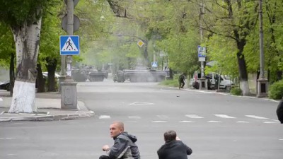 Стрельба в мариуполе 09.05.2014