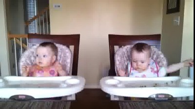 11 Month Old Twins Dancing to Daddy's Guitar