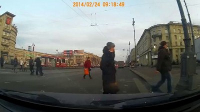 Маршрутка потеряла колесо. Московский пр.