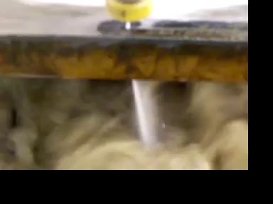 Water Jet Cutter Cutting Two Inch Steel