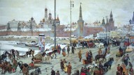 мост. Старая Москва. 1911.Б., акв., белила. 62.5x167.5. ГТГ. Фраг?