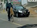 Щенок на велосипеде