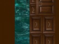 Тумба кухонная тёмная с малахитом