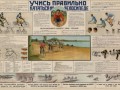 плакат 1928 года. Учись правильно кататься на велосипед?