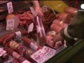 Video: Masked soldiers in Crimea queue up for sausages at grocery store