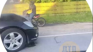 Авария питбайк в Мерседес