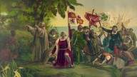 Пуэбла. «Высадка Колумба в Америке» (картина 1862 года)