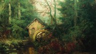 Ефим. Лесной пейзаж с водяной мельницей