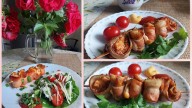 из куриного филе в беконе