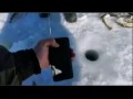 Смартфон, лёд, рыба