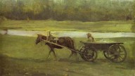 4. Valentin Serov.Peasant Woman in a Cart.1896