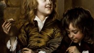 Adriaen Hanneman Two Boys Blowing Bubbles