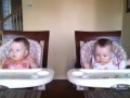 11 Month Old Twins Dancing to Daddy's Guitar