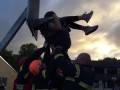 Team Rescues Girl Stuck in Basketball Hoop