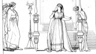 и женихи. Иллюстрация к «Одиссее» Джона Флаксмана, 1810 ?