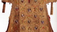 , апостолы; Святая Троица, Похвала Богоматери.XVIII в. Риз?